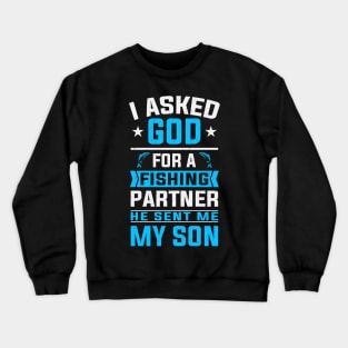 Father and Son Fishing Partner Angling Crewneck Sweatshirt